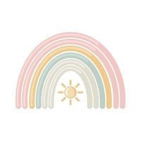 schattig regenboog icoon in vlak stijl geïsoleerd Aan wit achtergrond. vector illustratie. ontwerp element voor kinderen decor.