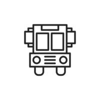 school- bus vervoer lijn icoon grafisch vector element