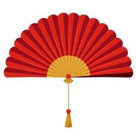 Chinese Aziatisch ventilator decoratie element voor Chinese nieuw jaar ornament vector