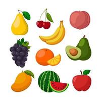 natuurlijk vers fruit voorwerp element voor gezond veganistisch voedsel vector