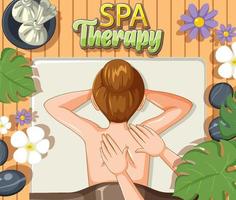 spa behandeling terug massage poster ontwerp vector