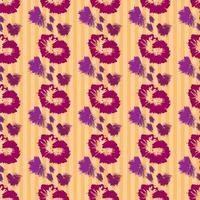wijnoogst bloemen naadloos patroon. structuur met bloemen. vector