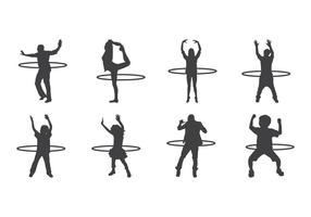 Gratis Hula Hoop Silhouetten Vector