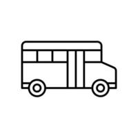 schoolbus overzicht icoon vector