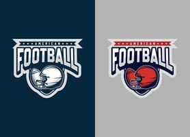 rugby en Amerikaans voetbal logo. sport modern logo en symbool illustratie. minimalistische team sport ontwerp. vector eps 10.