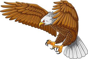 vliegend adelaar mascotte logo tekenfilm vector