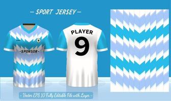 t-shirt sport sjabloon ontwerp voor voetbal Jersey, Amerikaans voetbal uitrusting of basketbal, badminton Jersey. sport uniform in voorkant en terug visie. sport overhemd bespotten omhoog voor sport club. vector illustratie.