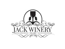wijnmakerij wijn logo vector