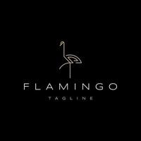 abstract luxe flamingo logo ontwerp sjabloon vector