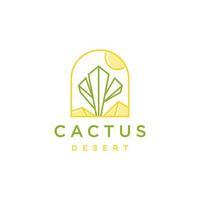 cactus logo pictogram ontwerpsjabloon vector