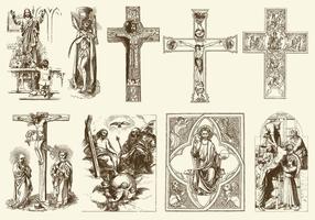 Vintage Jezus Illustraties vector