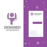 bedrijf logo voor automatisering. industrie. machine. productie. robotica. verticaal Purper bedrijf .bezoeken kaart sjabloon. creatief achtergrond vector illustratie