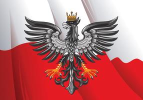Vectorillustratie van Verbazende Horizontale Poolse Vlag vector