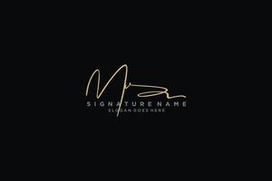 eerste mv brief handtekening logo sjabloon elegant ontwerp logo teken symbool sjabloon vector icoon