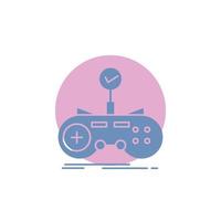 controleren. controleur. spel. gamepad. gaming glyph icoon. vector