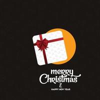 Kerstmis kaart ontwerp met elegant ontwerp en donker achtergrond vector