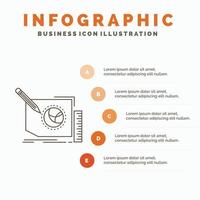 inhoud. ontwerp. kader. bladzijde. tekst infographics sjabloon voor website en presentatie. lijn grijs icoon met oranje infographic stijl vector illustratie