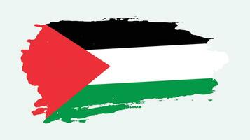 nieuw Palestina hand- verf grunge vlag vector