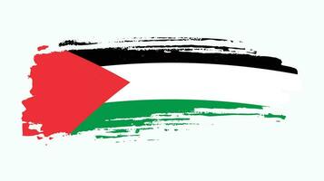 golvend stijl grunge structuur Palestina vlag achtergrond vector