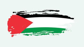 nieuw wijnoogst plons Palestina vlag vector