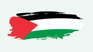 vlak grunge structuur abstract Palestina vlag vector