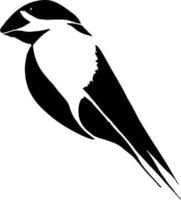 zwart en wit vogel tekening vector