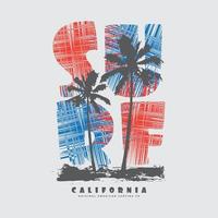 Californië illustratie typografie. perfect voor het ontwerpen van een t-shirt vector