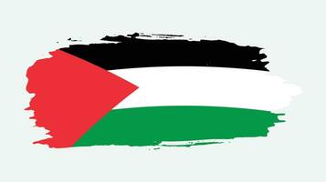 kleurrijk grunge structuur Palestina wijnoogst vlag vector