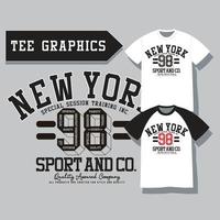 t-shirt ontwerp nieuw york vector. kan worden gebruikt voor t-shirt afdrukken, mok afdrukken, kussens, mode afdrukken ontwerp, kinderen dragen, baby douche, groet en ansichtkaart. t-shirt ontwerp vector