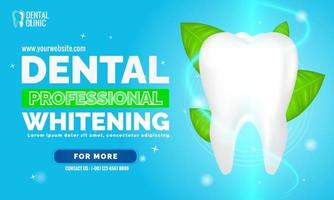 tandarts tandheelkundig zorg tandheelkundig kliniek bleken banier vector