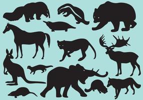 Wilde Silhouet Zoogdieren vector