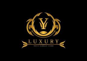 brief y luxe logo sjabloon decoratie vector