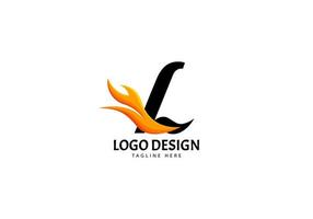 brief l brand logo voor merk of bedrijf, concept minimalistisch. vector