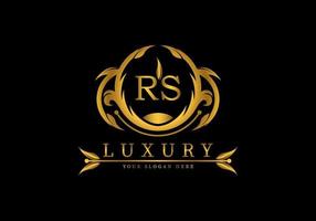 eerste rs luxe logo sjabloon decoratie vector