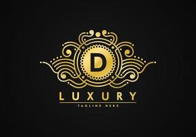 brief d luxe decoratie logo vector