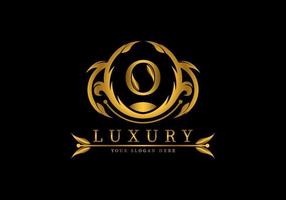 brief O luxe logo sjabloon decoratie vector