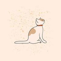 baby kat grappig tekenfilm blijven karakter vector illustratie tekenfilm
