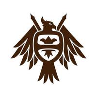 Feniks heraldisch logo. luxe borst vector