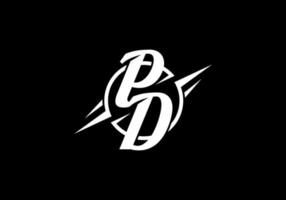 brief pd monogram logo vector