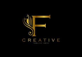 brief f luxe logo sjabloon vector