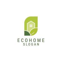 ecohome icoon logo ontwerp sjabloon. luxe, vector
