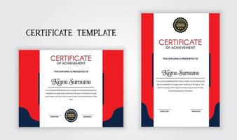 professioneel modern certificaat sjabloon. certificaat van prestatie. vector