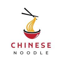 logo ontwerp sjabloon voor heerlijk Chinese en Japans noodle soep en ramen gerechten Aziatisch types van voedsel. logos voor ondernemingen, restaurants, cafés en winkels. vector