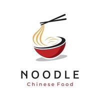 logo ontwerp sjabloon voor heerlijk Chinese en Japans noodle soep en ramen gerechten Aziatisch types van voedsel. logos voor ondernemingen, restaurants, cafés en winkels. vector