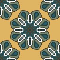 abstracte naadloze patroon met mandala bloem. mozaïek, tegel. bloemen achtergrond. vector