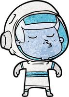 vector astronaut jongen karakter in tekenfilm stijl
