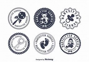 Gratis Babysitter Vector Badges