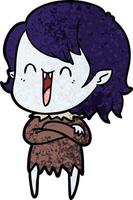 vector vampier meisje karakter in tekenfilm stijl