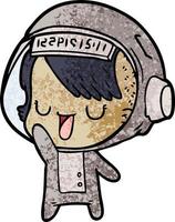 tekenfilm astronaut karakter vector