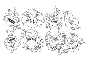 Gratis Mom Tattoo Vector